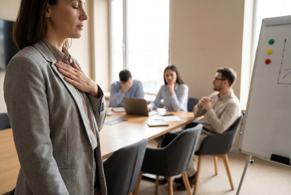 Bild einer Führungskraft, die unter Stress sichtbar ihre Werte verkörpert